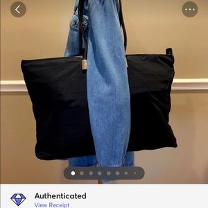 🍀SALE🍀 Gucci Large Black Nylon Shoulder Tote Bag